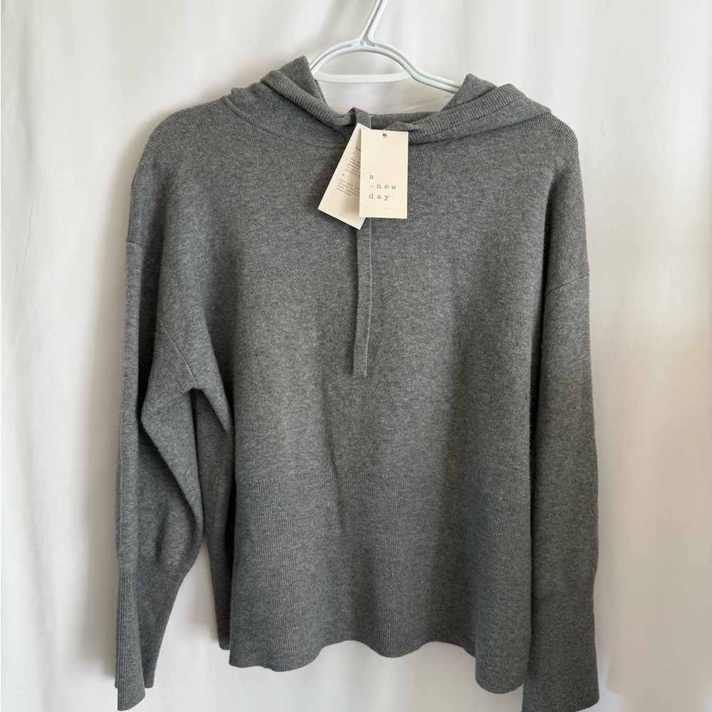 A New Day Men's Zip-Up Gray Sweater